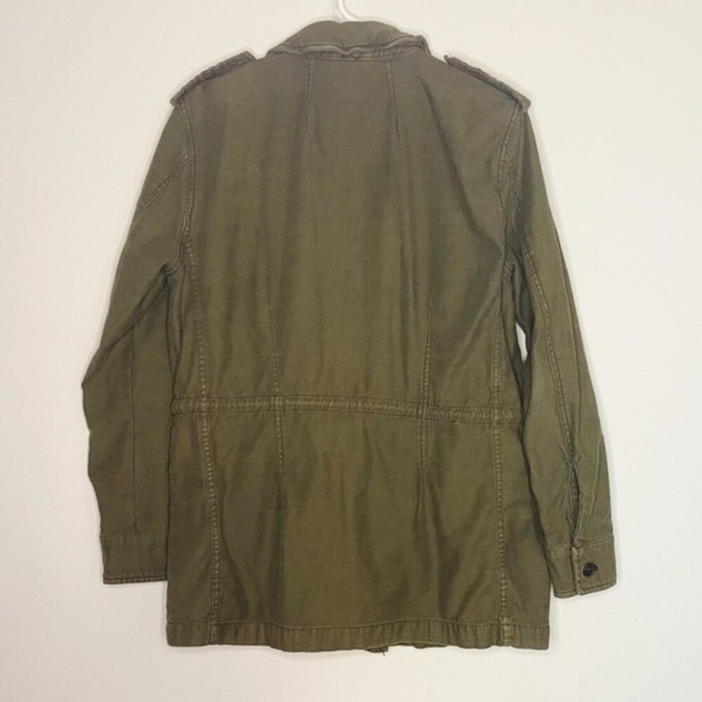 Free People Surplus Military Not Your Brothers Jacket Army Green Cotton Size S - Picture 5 of 9
